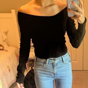 Brandy Melville black off the shoulder top